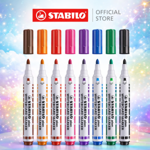 STABILO Plan Whiteboard Marker Bullet Tip - Set of 4/6/8 Box of10  Point Dry Wipe Markers