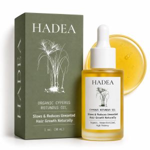 HADEA Cyperus Rotundus Oil to Reduce Hair Growth 100% Organic High-Potency Steam Distilled Cyprus Nutgrass Cypress Inhibitor Cypress Rotundus Oil For Pcos Hirsutism Any Unwanted Hair 30ml