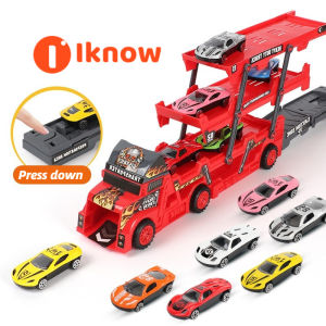 I Know Xe Tải Xây Dựng Xe Đồ Chơi Cho Trẻ Em Bé Trai Xe Vận Chuyển Máy Phóng Có Bệ Phóng Ô TÔ & 6 Xe Hợp Kim Quà Tặng Đồ Chơi Sinh Nhật Giáng Sinh Cho Trẻ Em