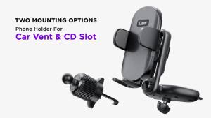 LISEN CD Phone Holder for Car Phone Holder Mount Protect Your Car Interior Sturdy Car Phone Holder Mount Holds Your Phone Sely Even on Bumpy Road
