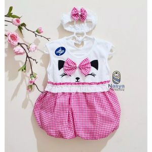 P-011 Dress Bayi terbaru motif animal (0-6 bulan) + BANDANA