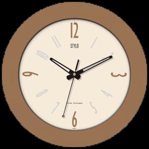 Jam Dinding Stylo Sweep Movement Transparent Case