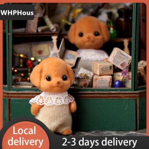 [COD] WHPHous Ship within 24 hours Cute Milo Poodle Dog Flocking Doll Action Figures Toy Kawaii Sylvanian Families Anime Figures Collectible Room Ornaments