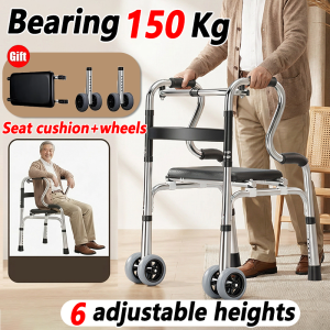 Adult walker Stainless steel walker Adjustable lightweight folding walker for adult heavy duty