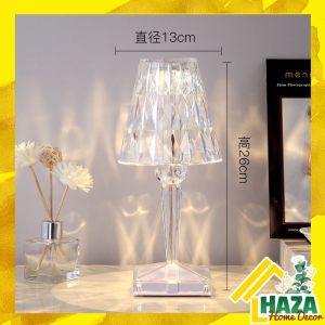Đèn Pha Lê Decor Trang Trí Phòng Khách Phòng Ngủ Phòng Game kèm điều khiển RGB 16 màu - Tặng Kèm Cáp Sạc Điều Khiển