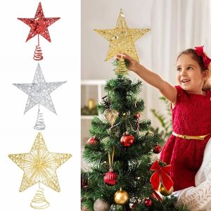 YESPERY 25CM Christmas Tree Top Star Large Glitter Star Ornament Xmas Tree Decoration