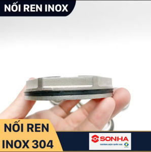 NÓI REN BỒN NƯỚC INOX SƠN HÀ ĐƯỜNG KÍNH REN PHI 34MM BẢO HÀNH 2 NĂM HÀNG CHÍNH HÃNG CTY SƠN HA Chất Liệu INOX 304
