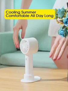 Portable Handheld Fan USB Rechargeable 3 Winds Speed Ice Compress Fast Cooling Fan For Summer Outdoor Travel Camping