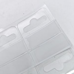 200pcs Self Adhesive Hanging Tabs Plastic Hang Tags with Slot Hole 45*35MM For Store Retail Display