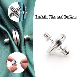 1 Pairs Curtain Magnetic Button Nail Free Detachable Buckle Adjustment Curtain Clip Room Accessories