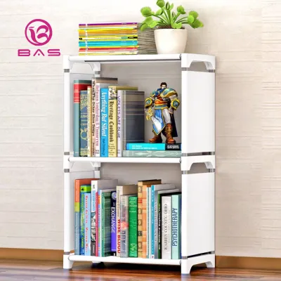 BAS Rak buku serbaguna lemari buku lemari multifungsi 2 susun
