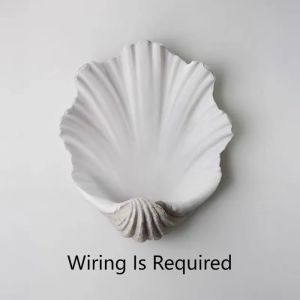 FFBH Retro Shell Wall Lamp Led Art Minimalist Small Wall Light Aesthetic Elegant Night Lamp Indoor Bedroom Decoration Mood Light T4N8K