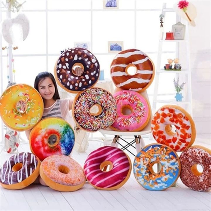 PLORAB Kids Toy Christmas Sofa Stuffed Toy Chocolates Donut Pillow