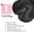 Hiasan Rambut Potongan Rambut dengan Poni Langsir untuk Wanita Klip Sintetik Ringan dan Bernafas dalam Sambungan Rambut(14", Hitam). 