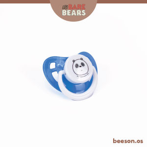 We Bare Bears 0-12M 1pcs Puting Bayi / Baby Soft Silicone Orthodontic Soother Pacifier Flat Head BPA Free 30444 WBB