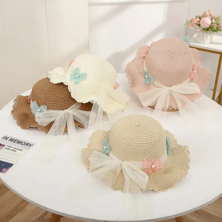 SKISOPGO%20Kids%20Girls%20Straw%20Hat%20Bag%20Set%20Outdoor%20Beach%20Hat%20Bow%20Lace%20Wide%20Brim%20Fisherman%20Cap%20Hat%20Topi%20Beg%20Kanak%20-%20Image%209