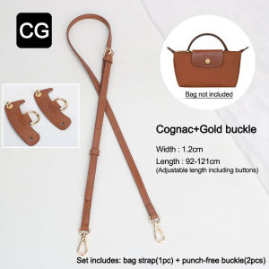 SG Gadget® Longchamp Bag Shoulder Strap Set Free Punching Adjustable Bag Leather Straps Accessories