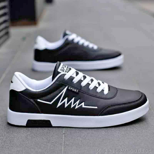 Zhirastore - Sepatu Sneakers Pria SSS-Senji Petir List Putih Hitam Fashion Casual/Sepatu Sneakers Cowok/Sepatu Sneakers Tali/Sepatu 2021 Murah