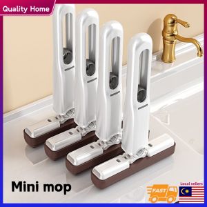 Mini Mop Portable Small Mops Squeeze Mop Household Lazy Hand-free Absorbent Sponge Mop Simple Desktop Cleaningmop桌面清洁拖把小型便捷式吸水拖把