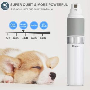 *SG seller* Dog Nail Grinder and Clippers Quiet with 20hrs Working Time Professional Cat Pet Nail Trimmer Stepless Speed Regulation Pet Nail Grinder Electric Nail File for Large Medium Small Dogs and Cats
