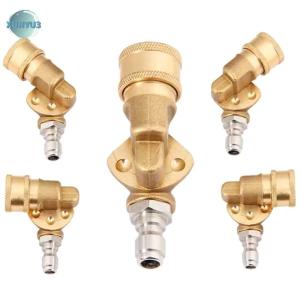 XUNYU3 1 4 nhanh chóng kết nối ROTARY Coupler có thể điều chỉnh Adapter với 5 vòi phun đồng kết nối cho áp lực cao xe máy giặt
