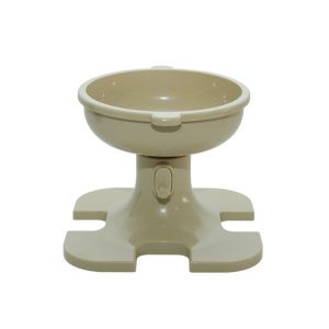 QEFEE ปรับความสูงได้ ชามแมวยกสูง ป้องกันคอ รองเท้าส้นสูง จานอาหารแมว ปกป้องกระดูกสันหลัง พร้อมขาตั้ง ชามให้อาหารสุนัข สำหรับสัตว์เลี้ยง