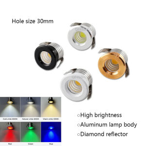 Nhúng trần LED Canister ánh sáng nhỏ đèn rọi COB 3 Wát 85-265V điều khiển bao gồm cho nhà Showcase Tủ khách sạn