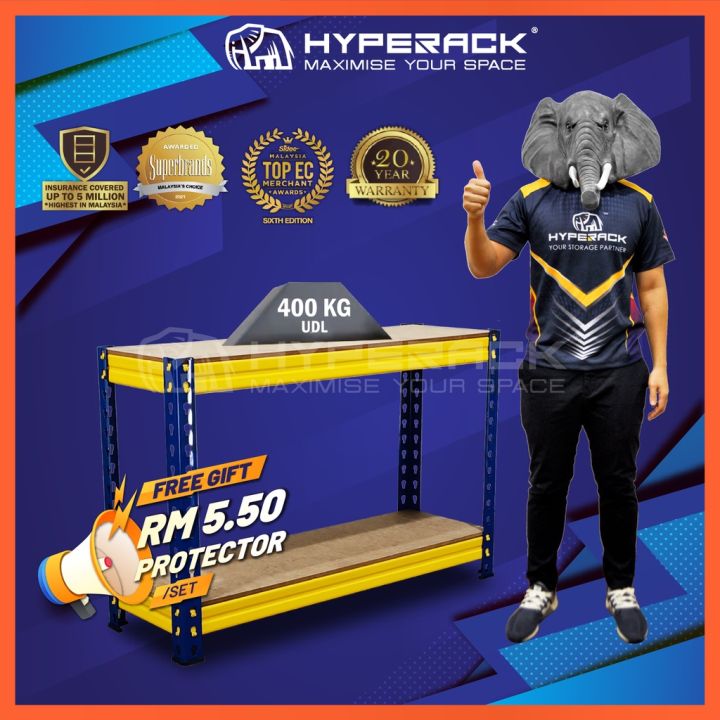 🐘 HYPERACK™️ Adjustable 2 Tier Metal Boltless Rack Rak Dapur Rack Shelf