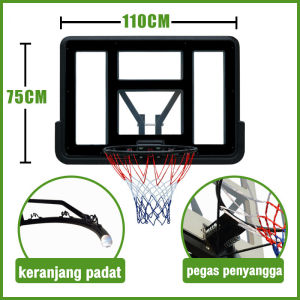 bola basket ring basket/Basketball Backboard Hoop Ring Net papan ring basket / ring basket dan backboard dewasa / Profesional Jaring Ring Basket / Net Ring Basket 12 Loop/RING PAPAN BASKET BESAR