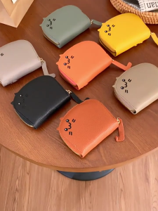 Practical PU Leather Holder Cartoon Pouch Offering Styles and Spacious Storage For Cards And Small Items