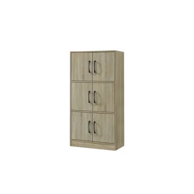 Living Mall Erzan Series Cabinet Bookshelf in Natural Colour