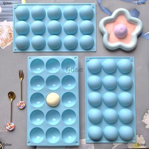 [COD] fjdse แม่พิมพ์ซิลิโคนทรงกลมครึ่งวงกลม3D ลูกบอลสำหรับอบขนมพุดดิ้งมูสช็อคโกแลตเป็นมิตรกับสิ่งแวดล้อมอุปกรณ์เสริมในครัว