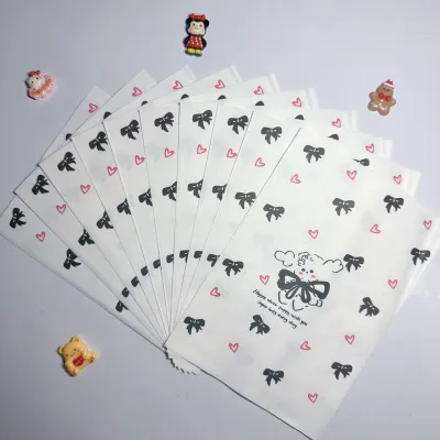 ✔[🇹🇭พร้อมส่ง🎁]ถุงกระดาษ ถุงกระดาษของขวัญ ลายโบว์น่ารัก ขนาด17*12cm ราคา10ชิ้น dai1
