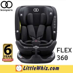 Koopers: Flex 360 Car Seat | Warranty 6 Years | 1 to 1 Crashed Exchange