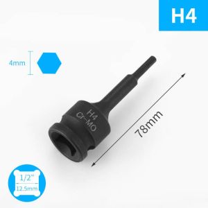 CR-MO Steel 1/2" DR Hex Drive Bit Impact Hex Bit Impact Hex Key Socket Bit H5-H14 5MM 6MM 8MM 10MM 12MM 14MM 六角驅動批頭