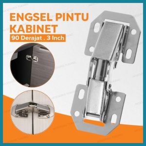 Engsel Kodok Engsel Sendok 3 Inch Tanpa Bobok 90 Derajat Pintu Lemari Kayu Tanpa Bor
