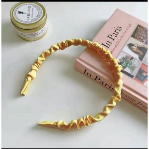 Bando Scrunchie Satin Korea Serut / Headband Bandana Polos Wanita Bando Kain MLH B32