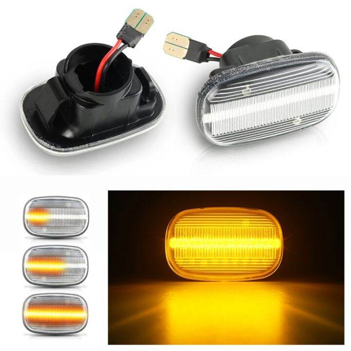 2Pcs Led Dynamic Side Marker Turn Signal Light Fender Indicator Blinker ...