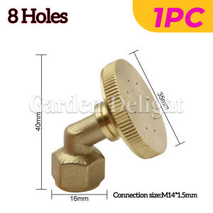 8-Hole High Pressure Brass Spray Nozzle for Agriculture Irrigation Garden Watering Sprayer Head
