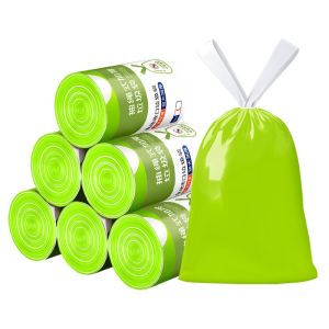 Cuộn 50 túi đựng rác hương ngải cứu xua đuổi ruồi muỗi côn trùng siêu dai có dây rút tiện lợi - màu xanh lá cuộn rác túi rác túi đựng rác túi đựng rác dây rút bao đựng rác