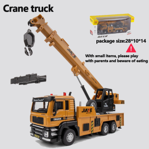 Big Truck Engineering Car Toy Crane Truck Car Toy Construction Toy Set Alloy Model Bayb Car Toy Mini Car Toy Construction Vehicles Truck Toy with Light Sound Vehicle Toy Set  for Kids Birthday Christmas Gifts