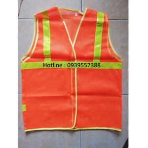 ÁO LƯỚI PHẢN QUANG BẢO HỘ LAO ĐỘNG(MÀU CAM)