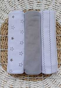 Bedong Pernel Bayi Baru Lahir Motif Lucu Seri Abu