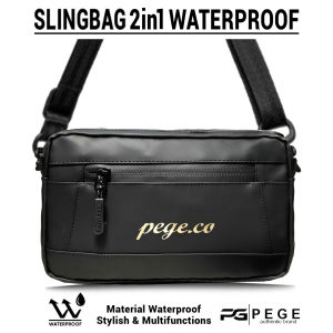 Tas Slingbag Handbag Pria PEGE Jaire Slempang 2in1 Selempang Clucth Casual Bahan Bimo Waterproof - PG 8999