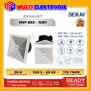 SEKAI Exhaust Fan / Kipas Angin Hexos Plafon Atap MVF1091 / MVF893 / MVF1293