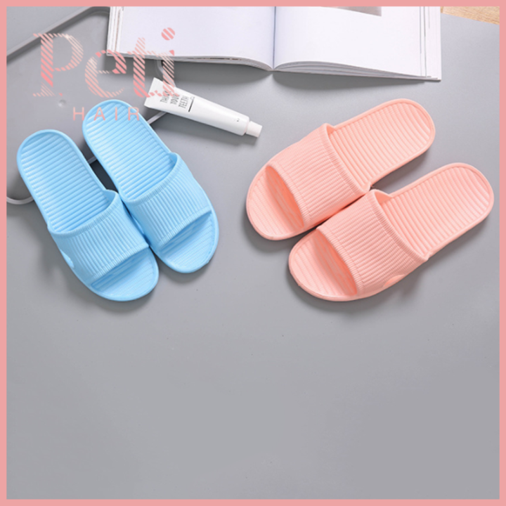 PETIHAIR Rubber Soft Shower Summer Shoes Bathroom Slippers Women's Sandals Men's Flip-flops ...
