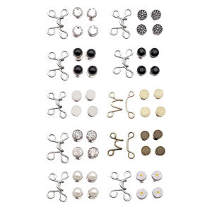 Metal Button Pins Jeans Waist Tightener Adjustable Trouser Button Pin Waist Buckle Detachable Jeans Button Pins