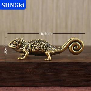 SHNGki Gecko Hình Trang Trí Nội Thất Nhỏ Đồ Trang Trí Đồng Cổ Động Vật Bức Tượng Nhỏ Trà Pet Bàn Trang Trí Nội Thất Phụ Kiện Trang Trí Nội Thất