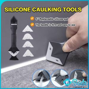 Baete Silicone Caulking Scraper Tools Silicone Caulking Scraper Tool With 5 Replaceable Silicone Pads