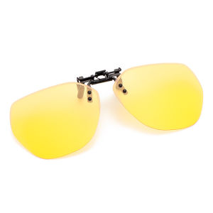 Men Polarized Clip On Sunglasses Women Flip Up Sunglasses Square Cut Edge Lenses Driving Night Vision Fishing
